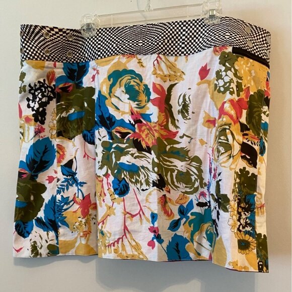 ZAND Amsterdam Wrap Skirt One Size Reversible Floral & Checkered Reversible - Picture 1 of 9